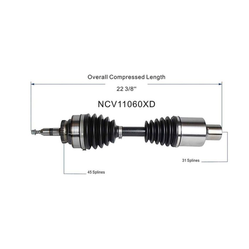 GSP NCV11060XD Ford, Lincoln (2.7, 3.0, 3.3, 3.5, 5.0) CV Axle Assembly  - Front Right