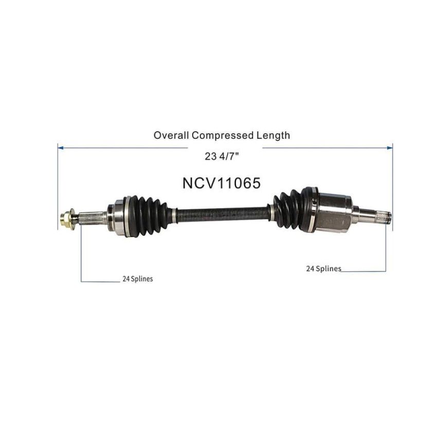 GSP NCV11065 88-93 Ford Festiva CV Axle Assembly  - Front Left