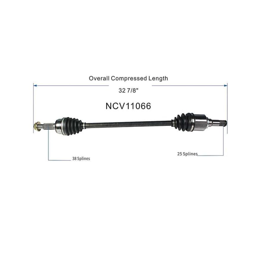 GSP NCV11066 Ford, Lincoln (3.5, 3.7) CV Axle Assembly  - Rear Left