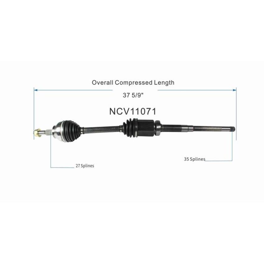 GSP NCV11071 Ford, Lincoln (2.0 - AWD) CV Axle Assembly  - Front Right