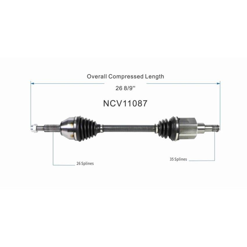 GSP NCV11087 Ford, Mercury CV Axle Assembly  - Front Right