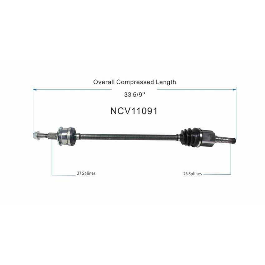 GSP NCV11091 Ford, Lincoln CV Axle Assembly  - Rear