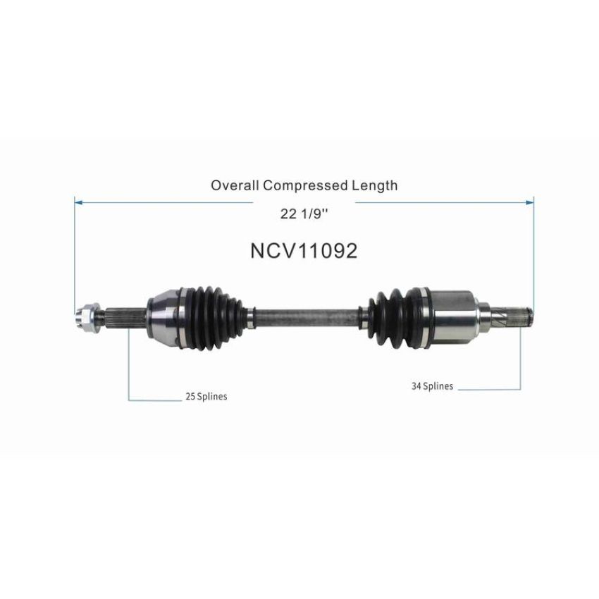 GSP NCV11092 18-19 Ford Fiesta (1.6) CV Axle Assembly  - Front Left
