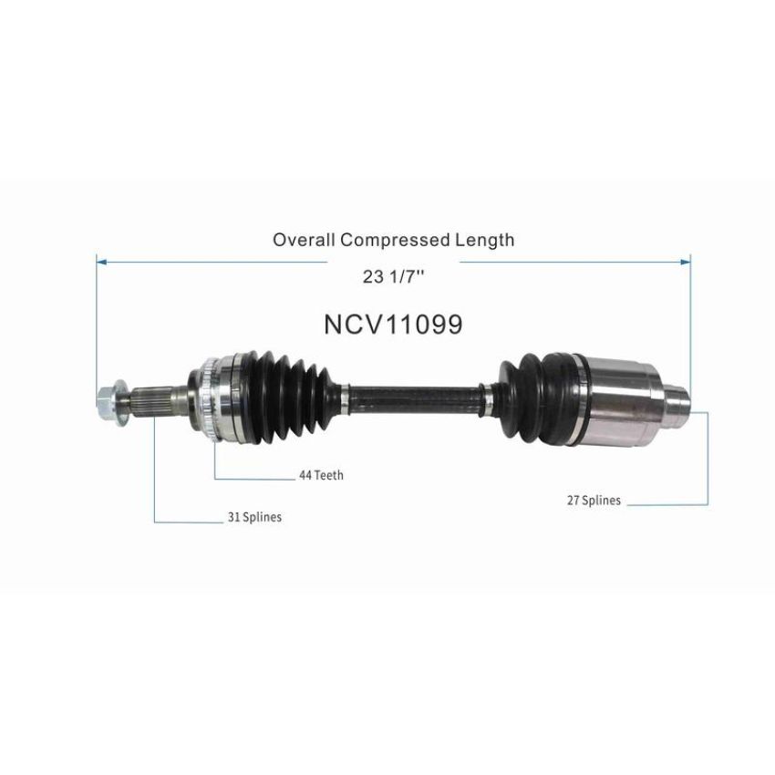 GSP NCV11099 12-14 Ford Edge (2.0) CV Axle Assembly  - Front Right