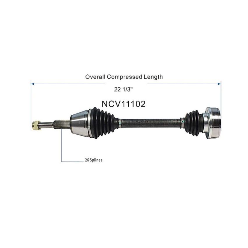 GSP NCV11102 92-97 Ford Aerostar CV Axle Assembly  - Front