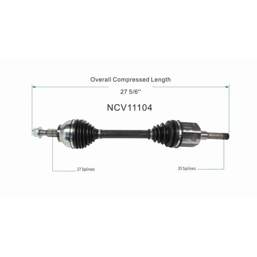 GSP NCV11104 15-19 Lincoln MKC CV Axle Assembly  - Front Left