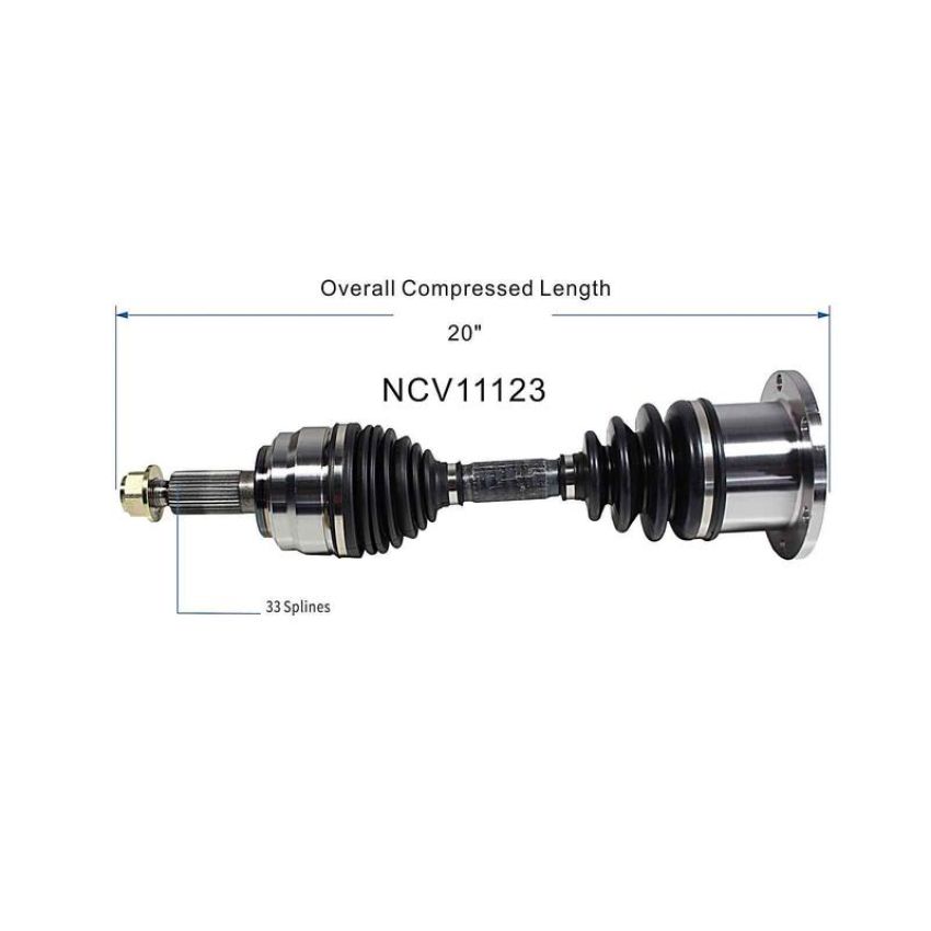 GSP NCV11123 Ford, Lincoln CV Axle Assembly  - Front