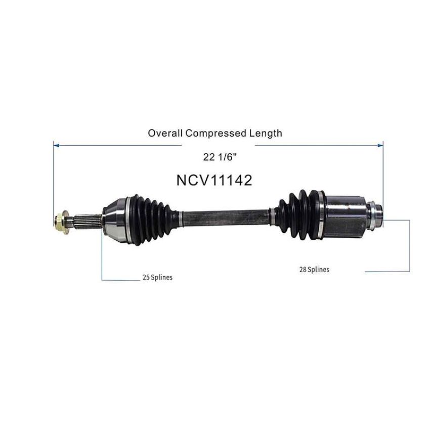 GSP NCV11142 05-11 Ford Focus (2.0, 2.3) CV Axle Assembly  - Front Right