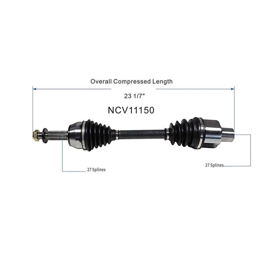 GSP NCV11150 Ford, Mercury CV Axle Assembly  - Front Right