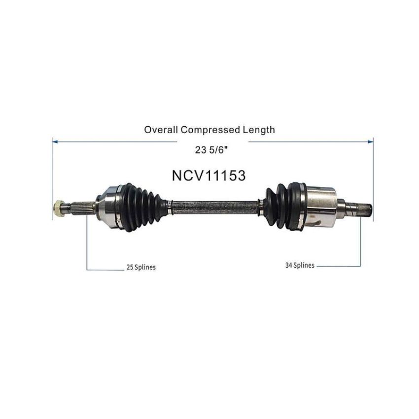 GSP NCV11153 02-04 Ford Focus SVT (2.0) CV Axle Assembly  - Front Left