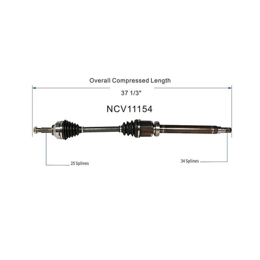 GSP NCV11154 02-04 Ford Focus SVT (2.0) CV Axle Assembly  - Front Right