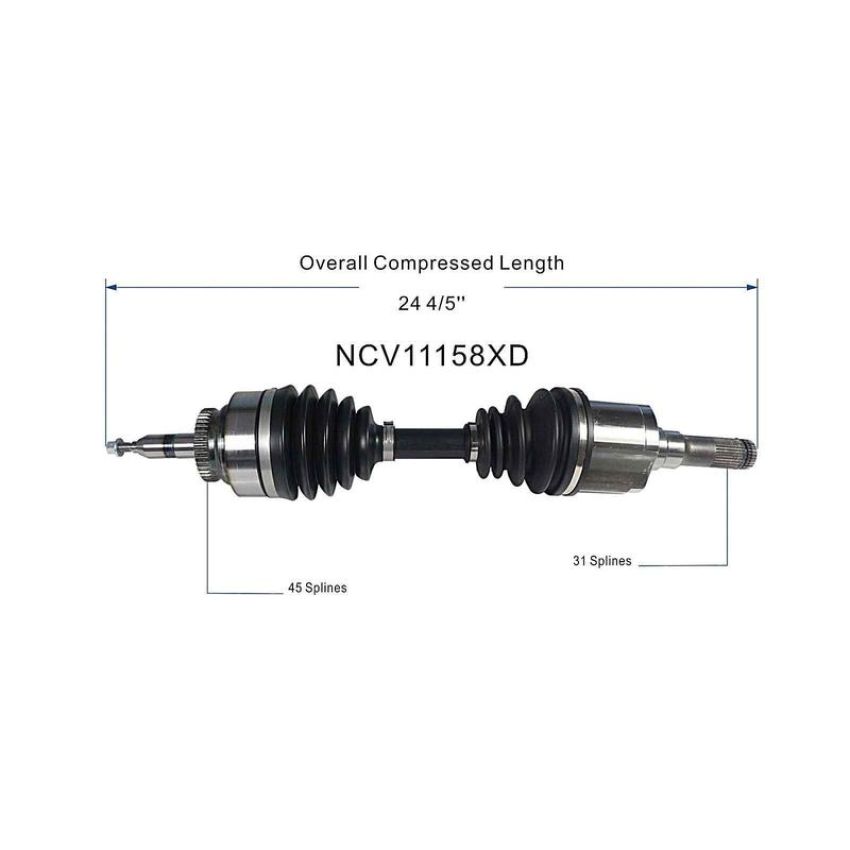 GSP NCV11158XD Ford, Lincoln CV Axle Assembly  - Front Left