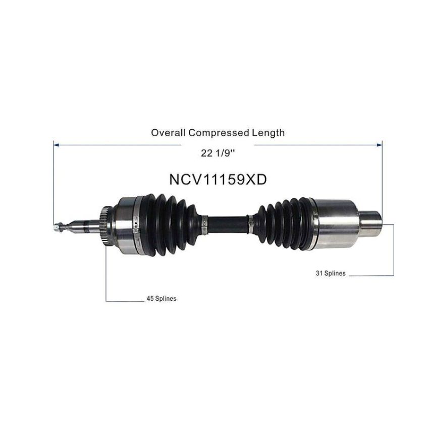 GSP NCV11159XD Ford, Lincoln CV Axle Assembly  - Front Right