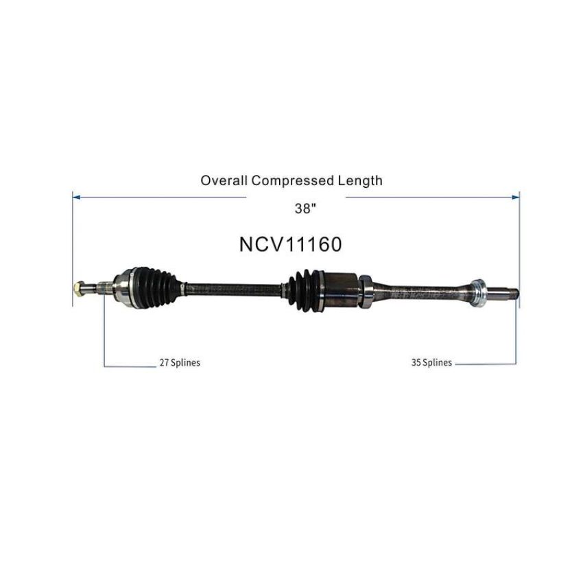 GSP NCV11160 13-18 Ford C-Max CV Axle Assembly  - Front Right