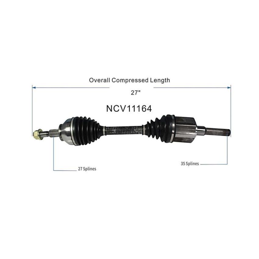 GSP NCV11164 13-19 Ford Escape (1.5, 1.6, 2.5) CV Axle Assembly  - Front Left