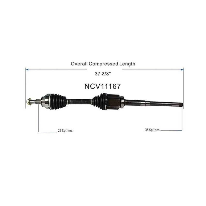 GSP NCV11167 13-19 Ford Escape (1.5, 1.6 - AWD) CV Axle Assembly  - Front Right