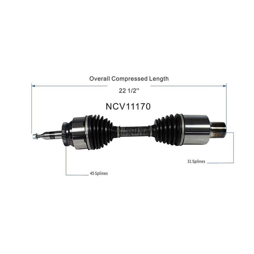 GSP NCV11170 15-16 Ford F-150 (2.7, 3.5, 5.0) CV Axle Assembly  - Front Right