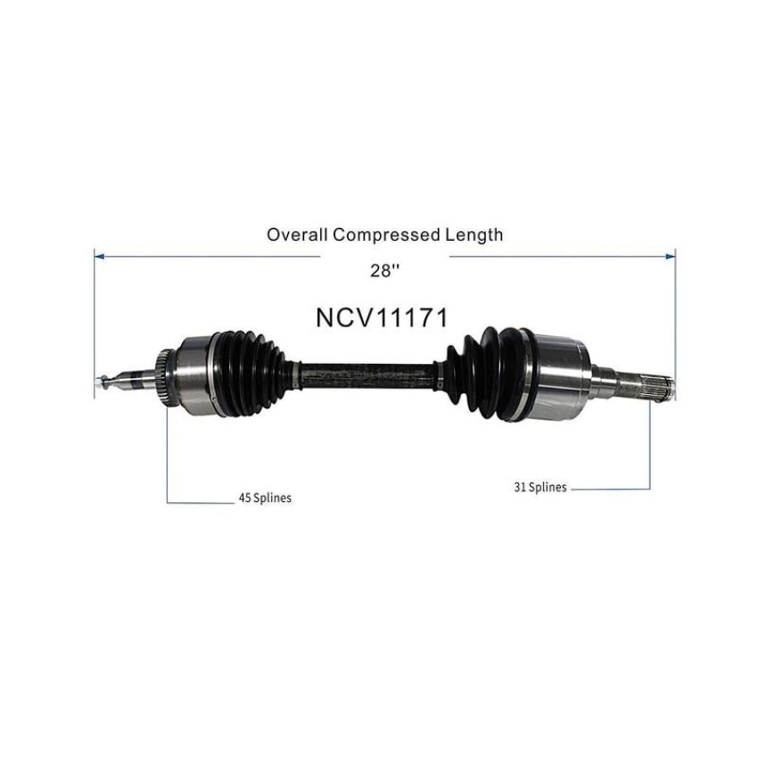 GSP NCV11171 10-14 Ford F-150 SVT Raptor CV Axle Assembly  - Front Left