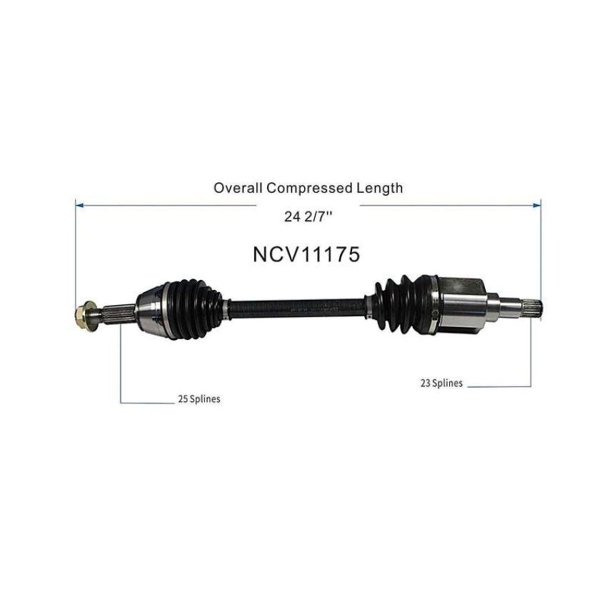 GSP NCV11175 11-19 Ford Fiesta (1.0, 1.6) CV Axle Assembly  - Front Left