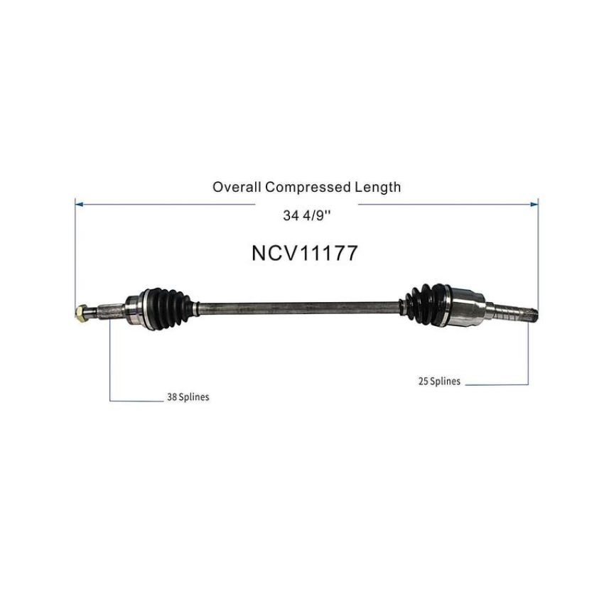 GSP NCV11177 Ford, Lincoln (3.5) CV Axle Assembly  - Rear Right