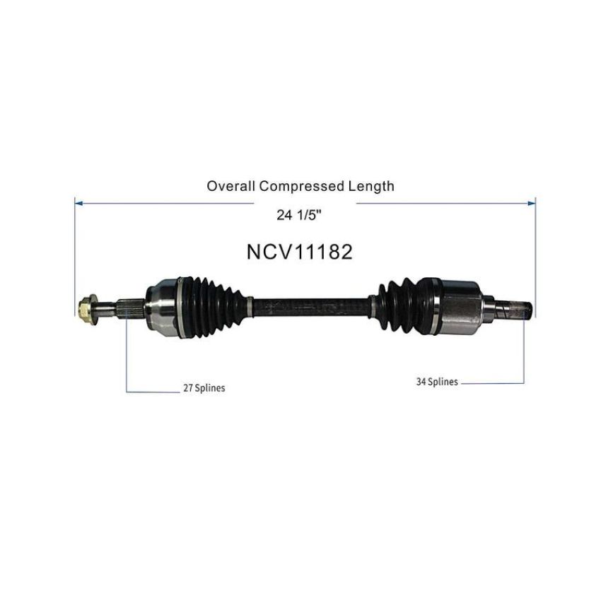 GSP NCV11182 12-18 Ford Focus (2.0) CV Axle Assembly  - Front Left