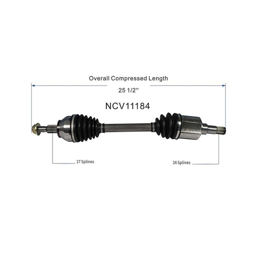GSP NCV11184 12-18 Ford Focus Electric () CV Axle Assembly  - Front Left