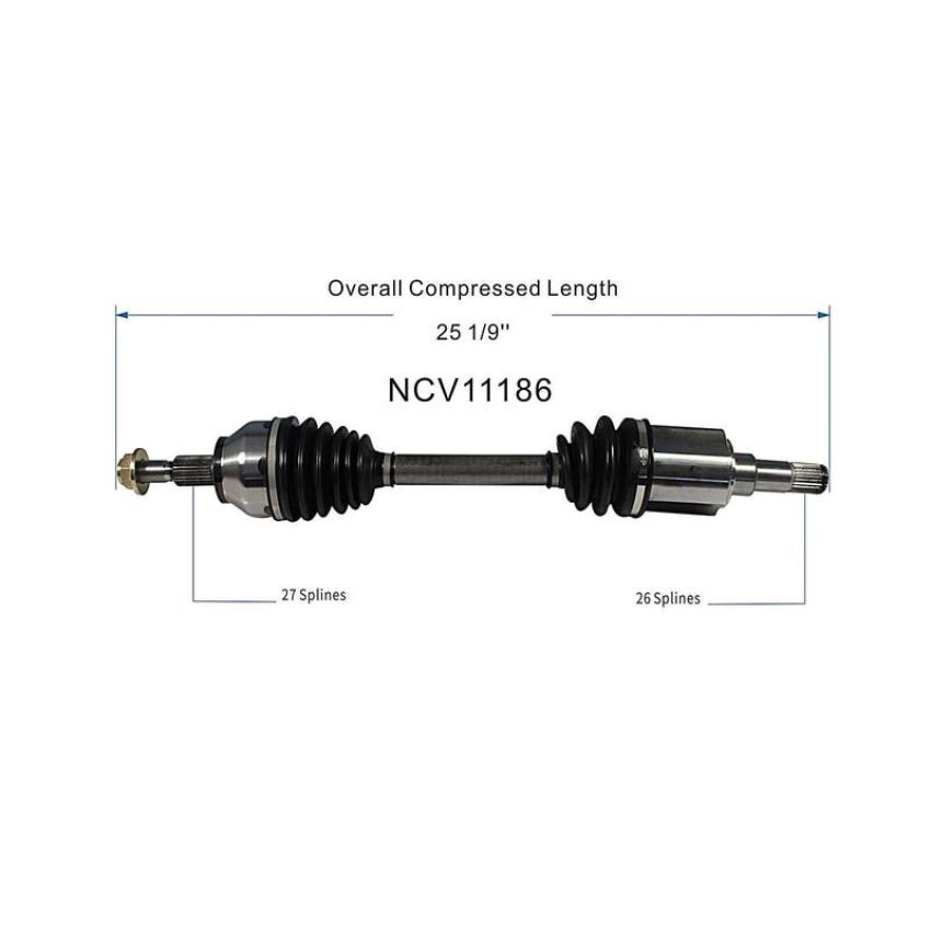 GSP NCV11186 13-18 Ford Focus (2.0, 2.3) CV Axle Assembly  - Front Left
