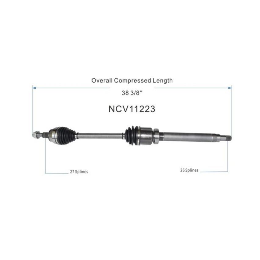 GSP NCV11223 15-18 Ford Focus SE (1.0) CV Axle Assembly  - Front Right