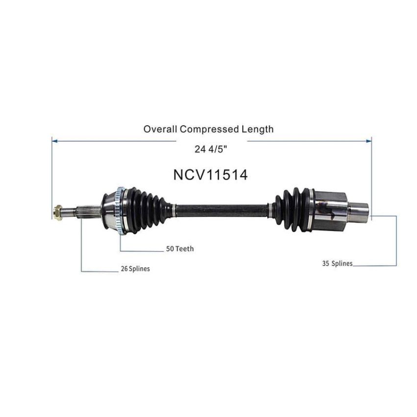 GSP NCV11514 89-95 Ford Taurus SHO CV Axle Assembly  - Front Right