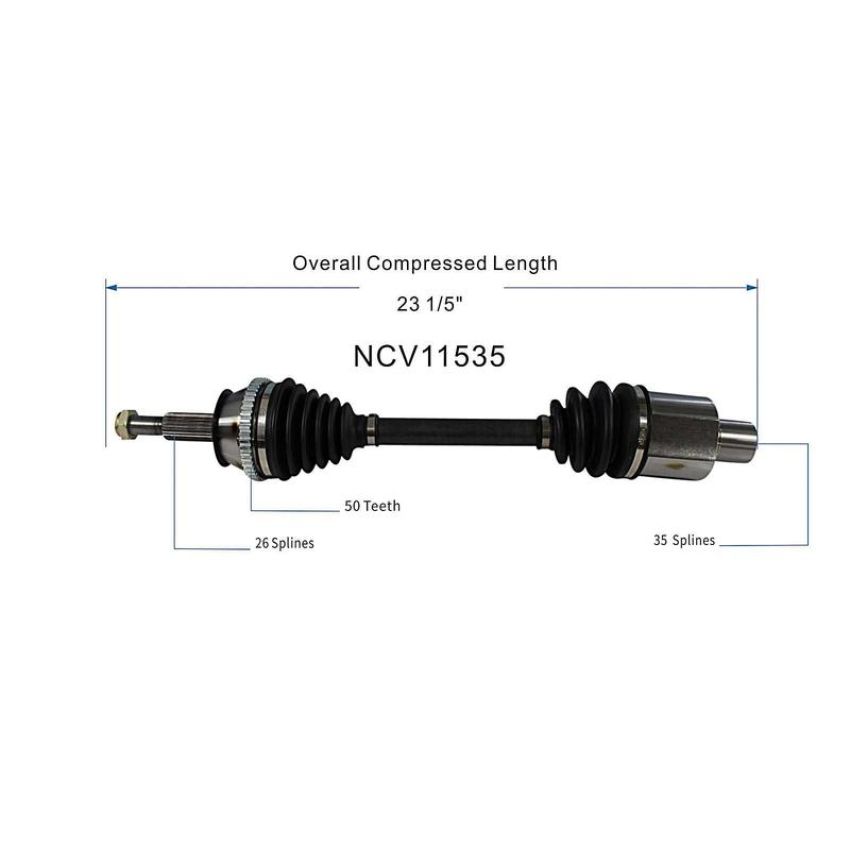 GSP NCV11535 95-98 Ford Windstar CV Axle Assembly  - Front Left