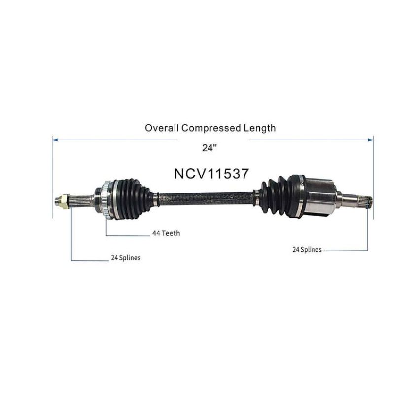GSP NCV11537 94-97 Ford Aspire CV Axle Assembly  - Front Left