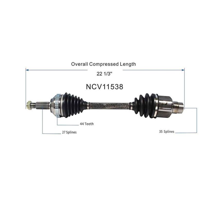 GSP NCV11538 Ford, Mercury (2.0) CV Axle Assembly  - Front Right