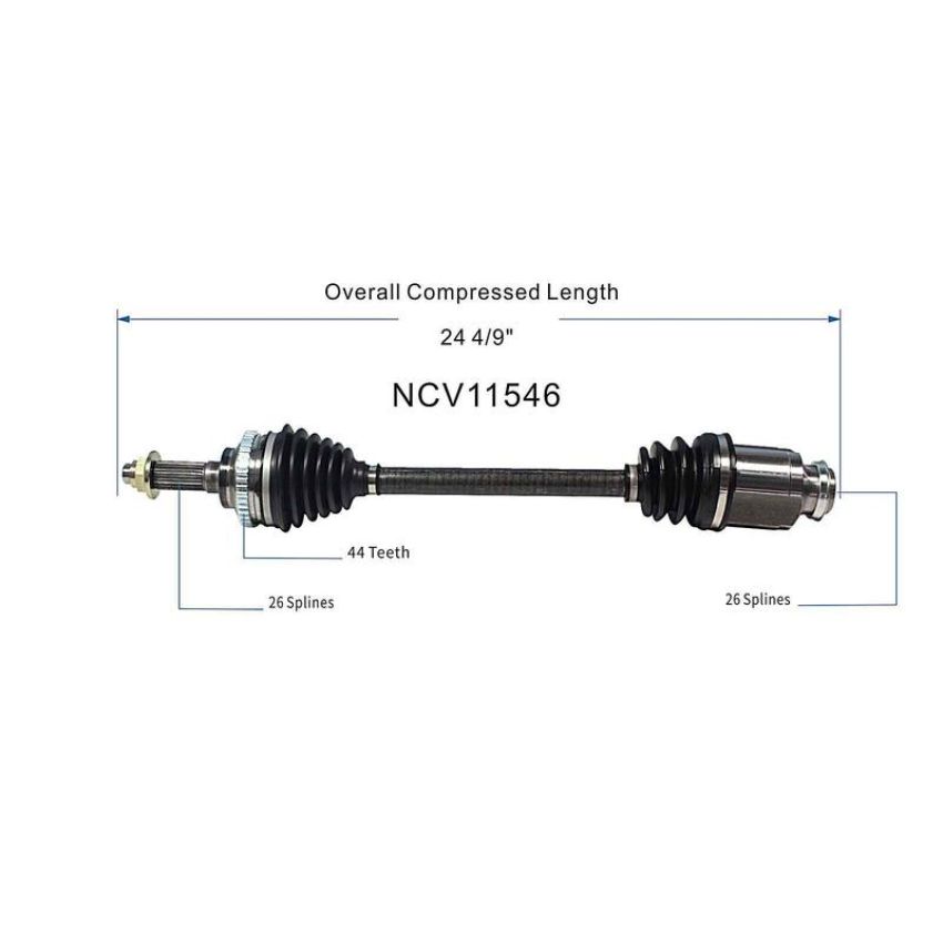 GSP NCV11546 Ford, Mazda, Mercury CV Axle Assembly  - Front Right