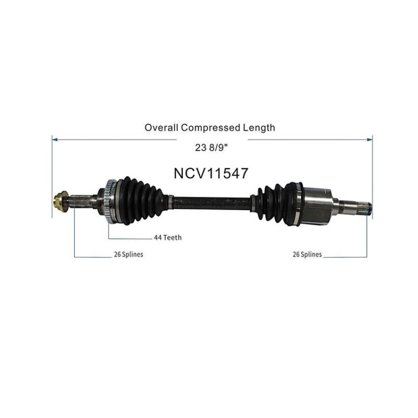 GSP NCV11547 Ford, Mercury CV Axle Assembly  - Front Left