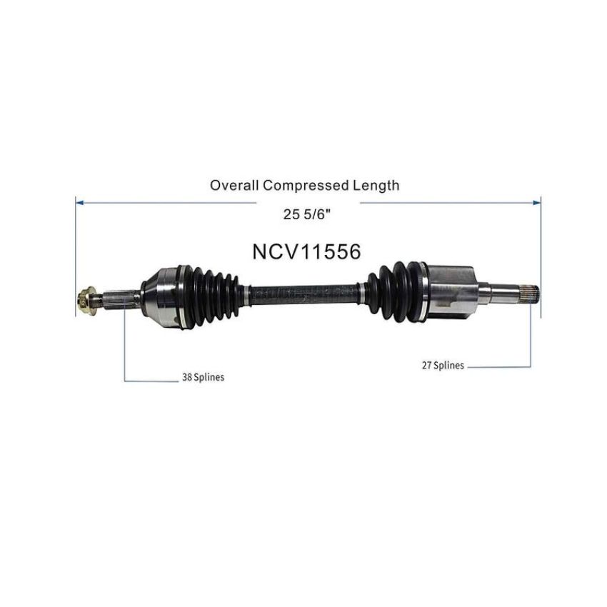 GSP NCV11556 Ford, Lincoln, Mercury (3.5, 3.7) CV Axle Assembly  - Front Left