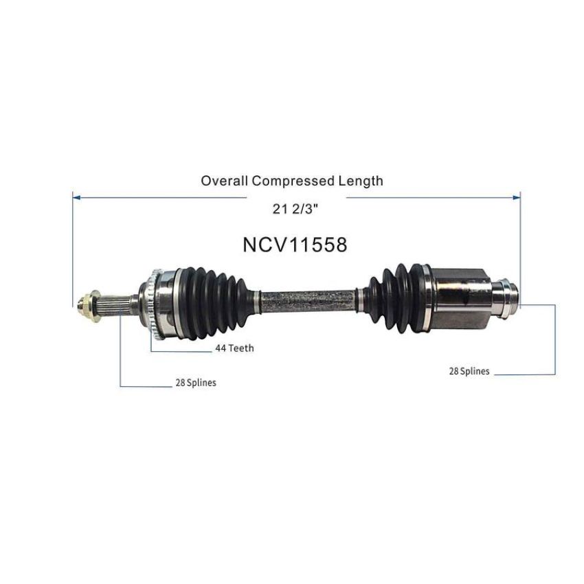GSP NCV11558 Ford, Lincoln (3.5) CV Axle Assembly  - Front Right