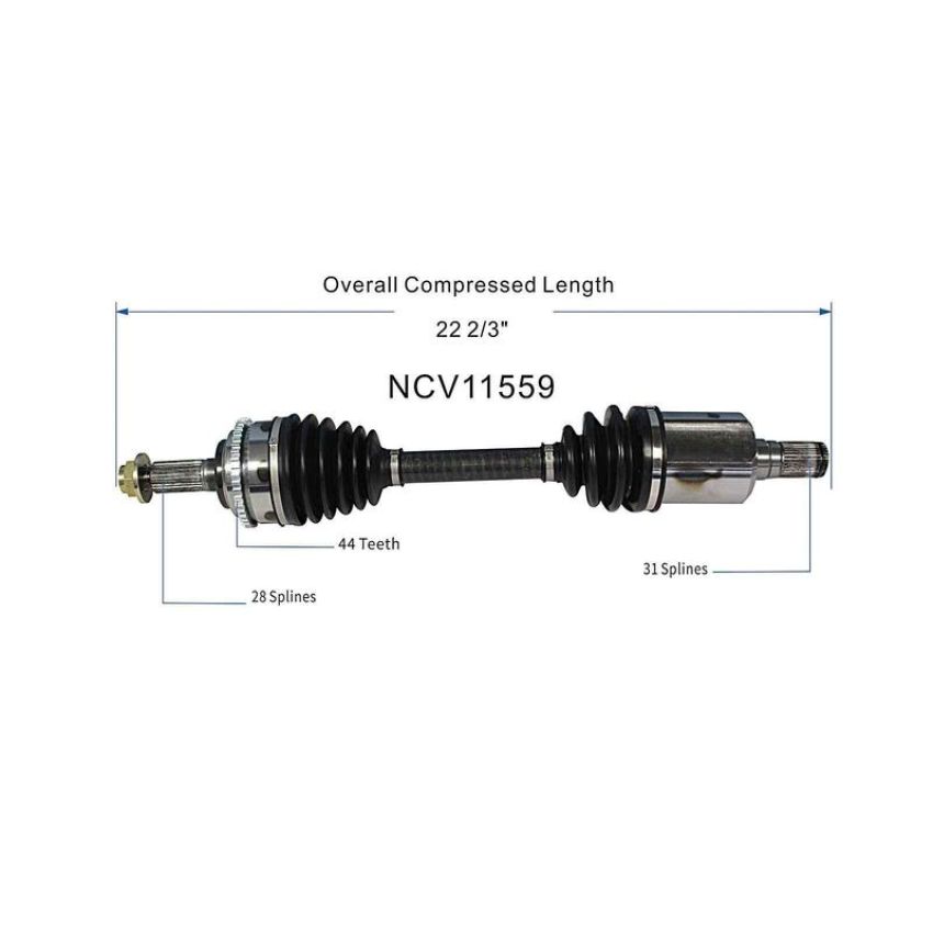 GSP NCV11559 Ford, Lincoln (3.5) CV Axle Assembly  - Front Left