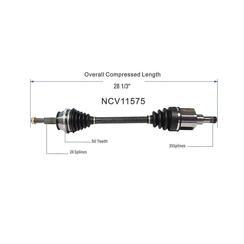 GSP NCV11575 99-00 Ford Windstar CV Axle Assembly  - Front Right