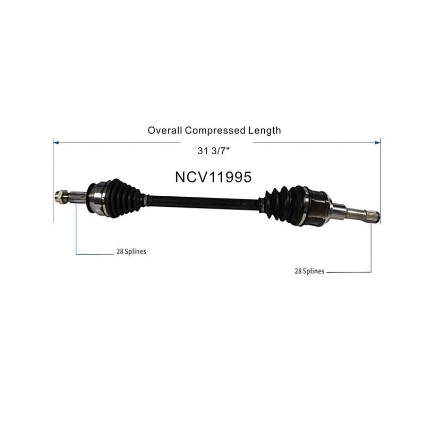 GSP NCV11995 Ford, Mercury CV Axle Assembly  - Rear