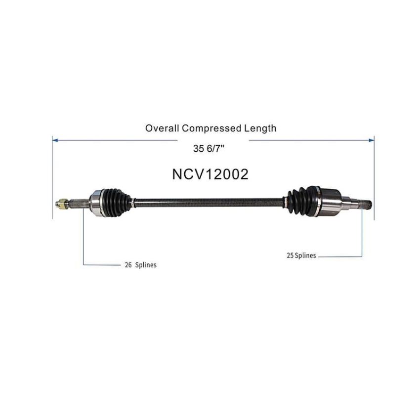 GSP NCV12002 04-06 Chrysler Pacifica CV Axle Assembly  - Rear Right