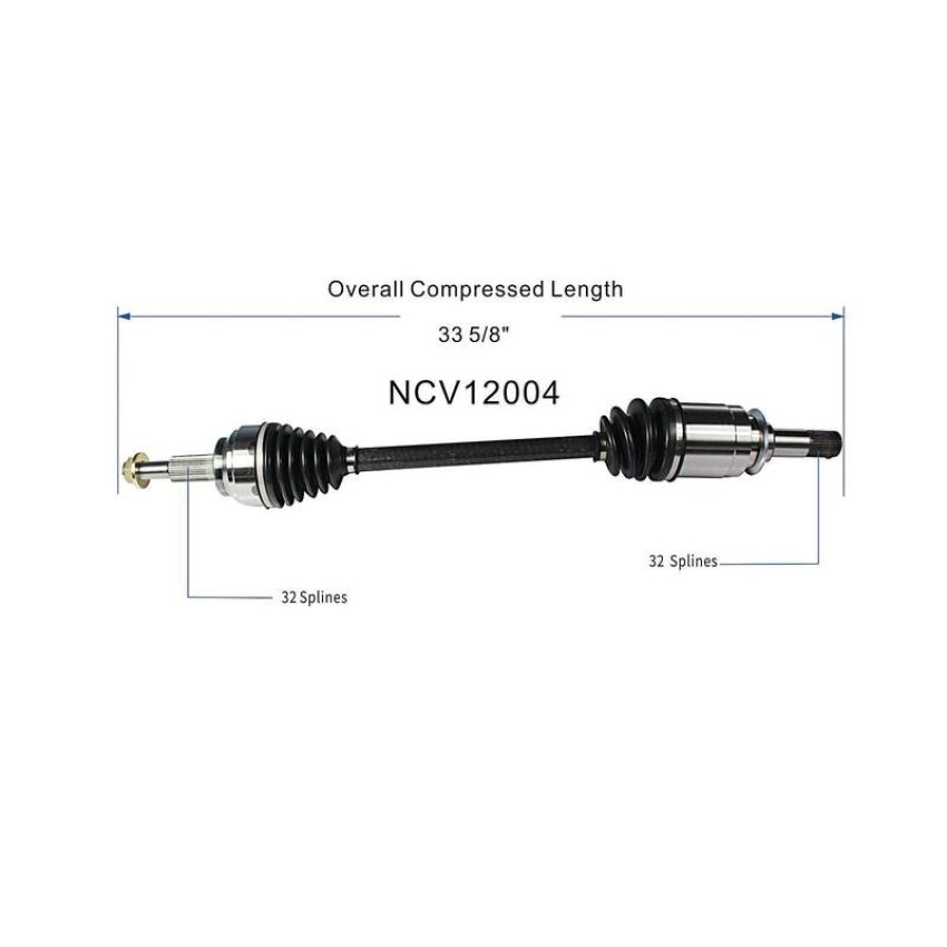 GSP NCV12004 Dodge, Jeep (3.0, 5.7 - RWD) CV Axle Assembly  - Rear