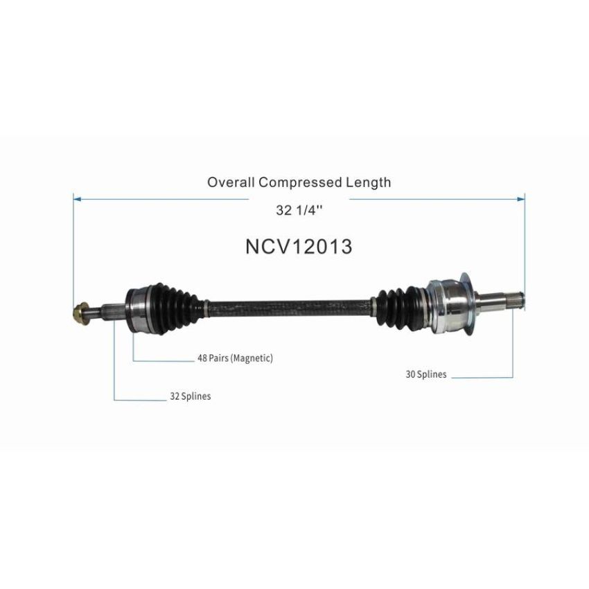 GSP NCV12013 Chrysler, Dodge (5.7, 6.1 - AWD/RWD) CV Axle Assembly  - Rear Left