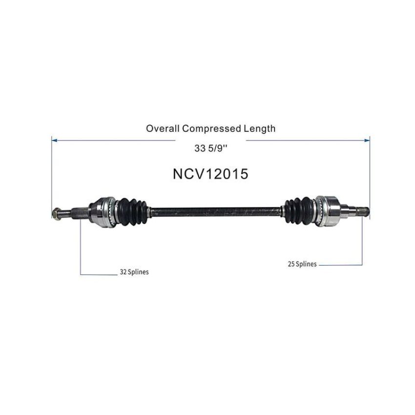 GSP NCV12015 07-08 Chrysler Pacifica (4.0) CV Axle Assembly  - Rear Left