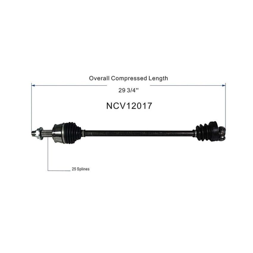 GSP NCV12017 12-17 Fiat 500 CV Axle Assembly  - Front Right