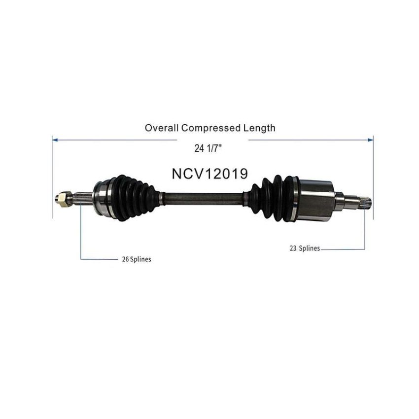 GSP NCV12019 Chrysler, Dodge, Plymouth CV Axle Assembly  - Front Left
