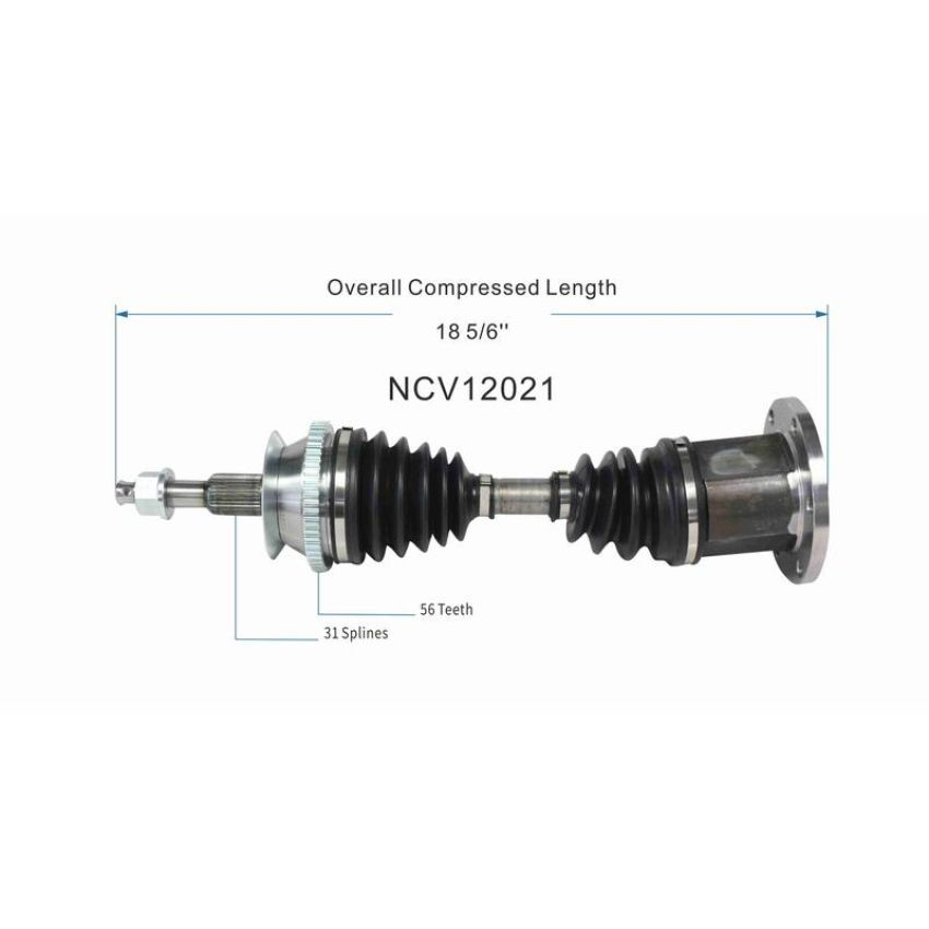 GSP NCV12021 91-96 Dodge Dakota CV Axle Assembly  - Front