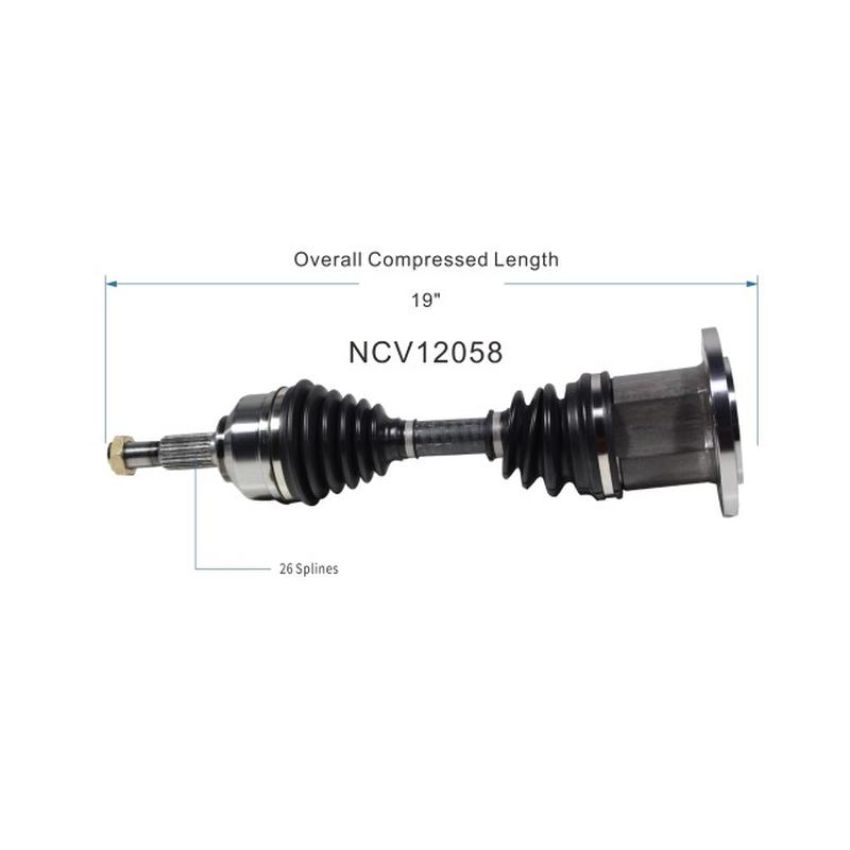 GSP NCV12058 87-90 Dodge Dakota (4WD) CV Axle Assembly  - Front
