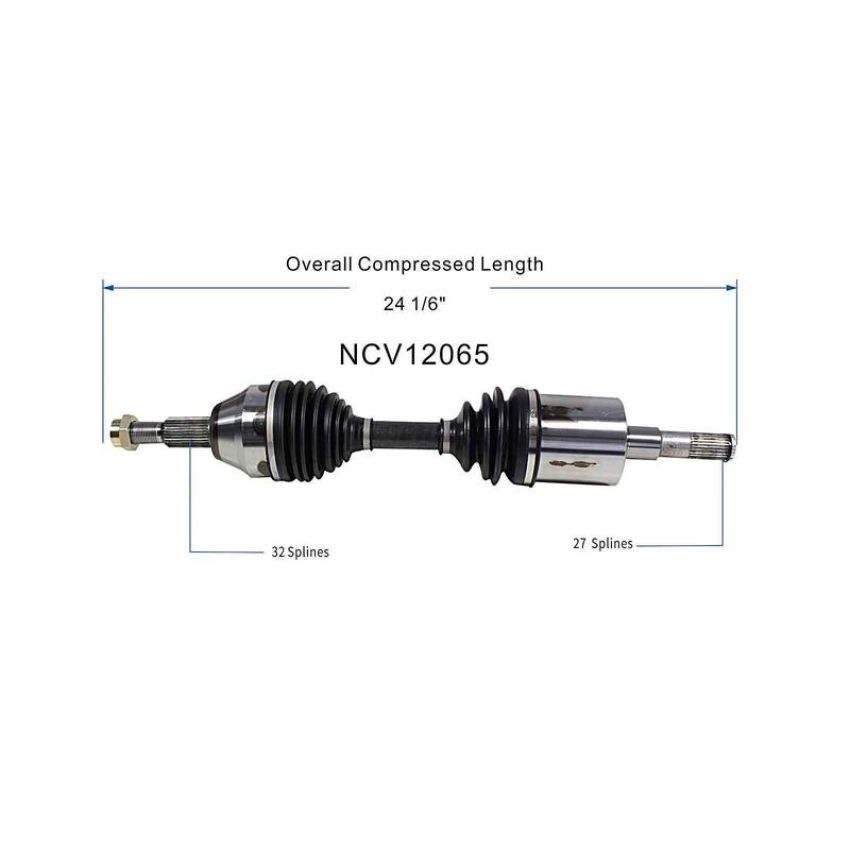 GSP NCV12065 Dodge, Jeep CV Axle Assembly  - Front Left