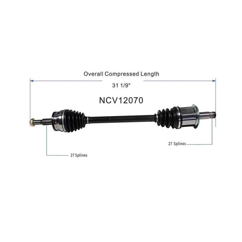 GSP NCV12070 Chrysler, Dodge (3.5, 5.7 - AWD) CV Axle Assembly  - Rear Left