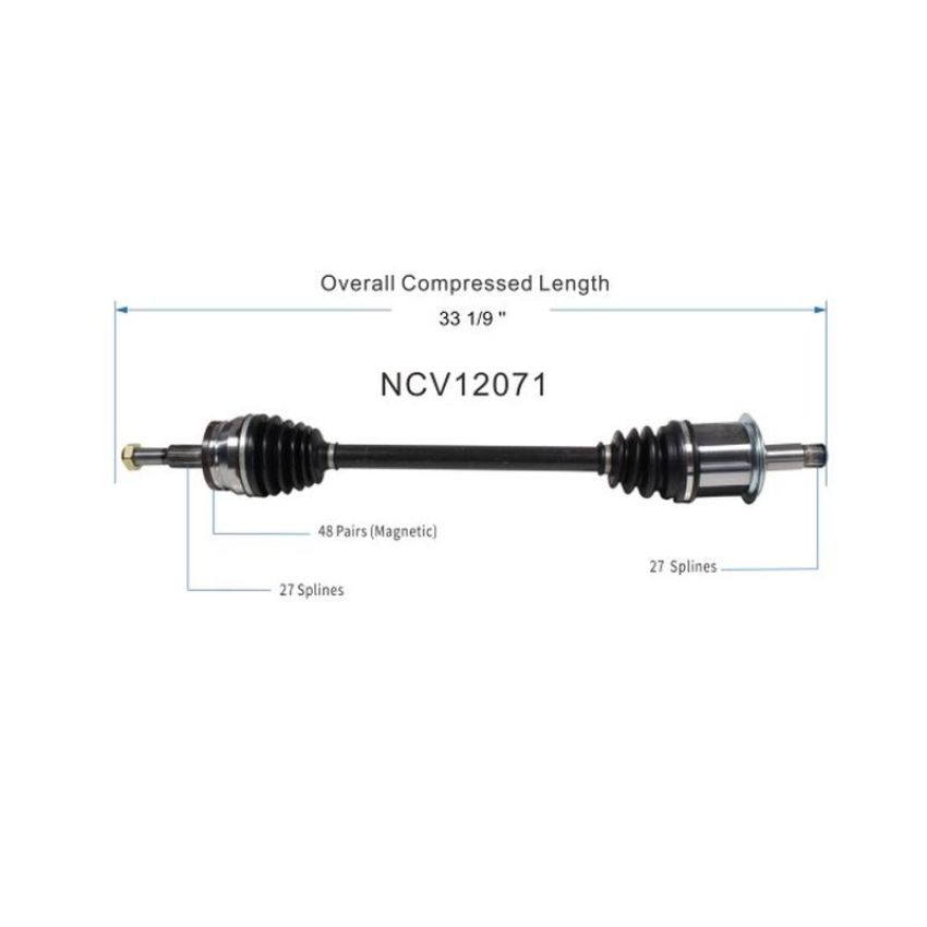 GSP NCV12071 Chrysler, Dodge (3.5, 5.7 - AWD) CV Axle Assembly  - Rear Right